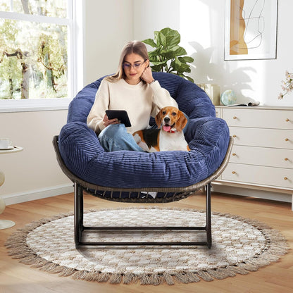 Ultimate Relaxation Awaits: Sink Into Our Plush Rocking Papasan