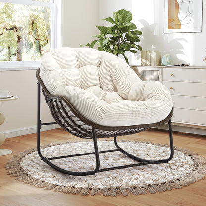 Ultimate Relaxation Awaits: Sink Into Our Plush Rocking Papasan