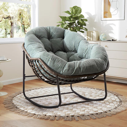 Ultimate Relaxation Awaits: Sink Into Our Plush Rocking Papasan