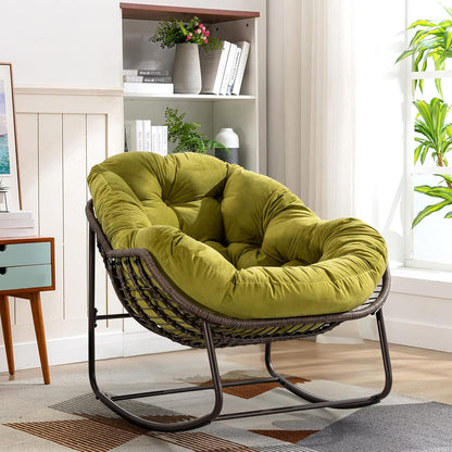 Ultimate Relaxation Awaits: Sink Into Our Plush Rocking Papasan